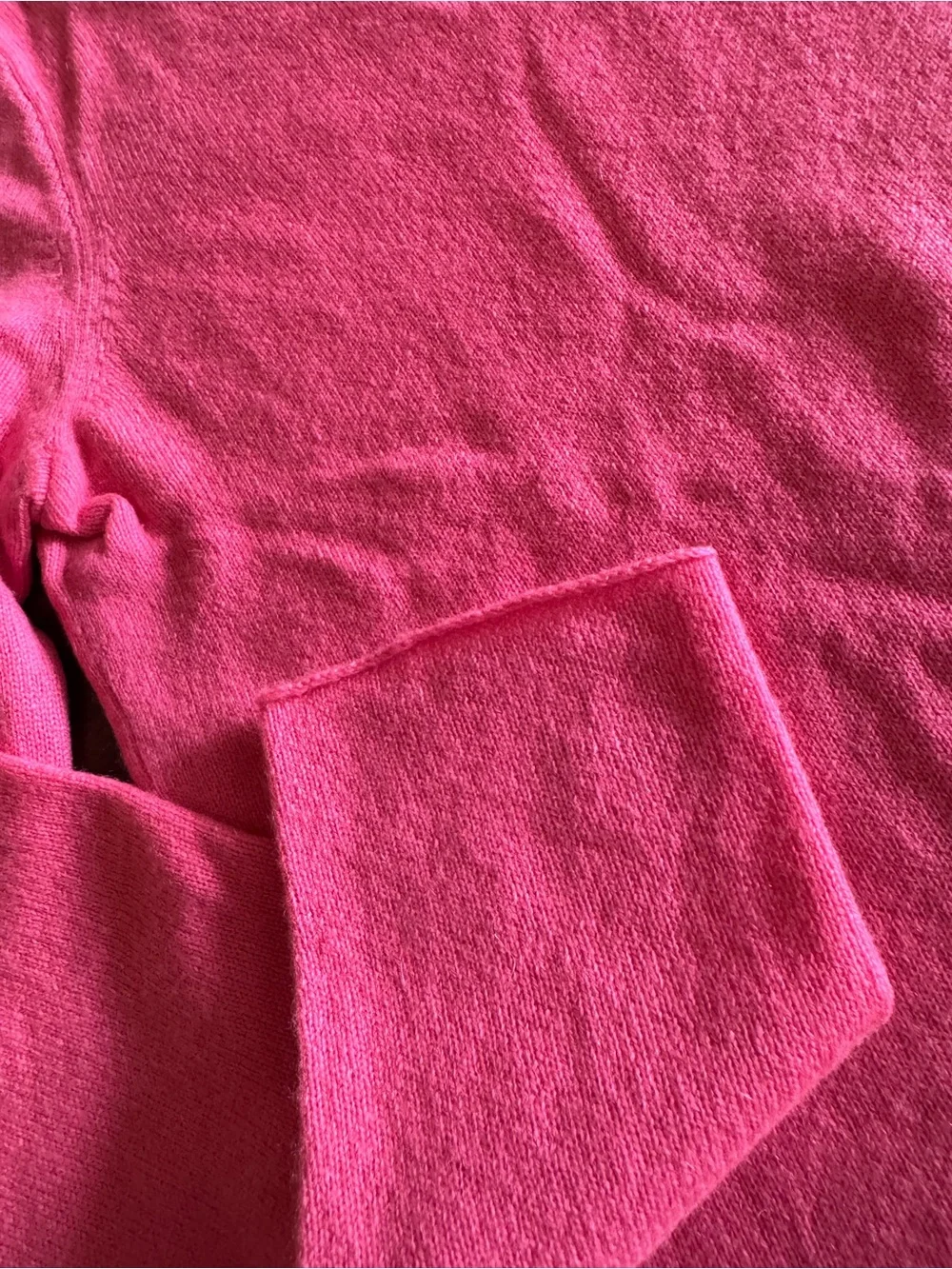 J. Crew 100% Italian Cashmere Bright Pink Crewneck Pullover Sweater Size S